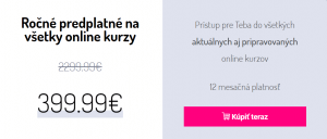 Ročné predplatné na všetky online kurzy VITA