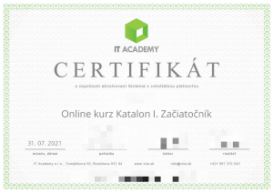 VITA certifikát slovenský online kurz