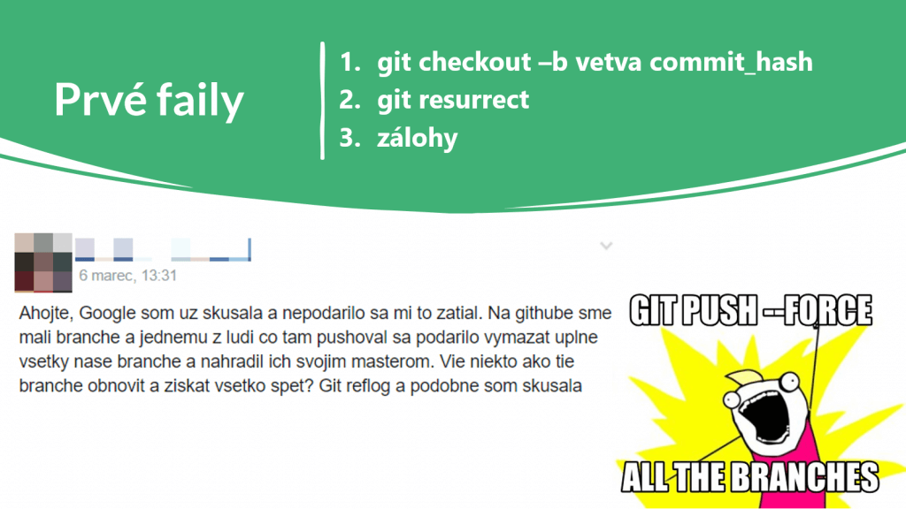 Git prvé faily