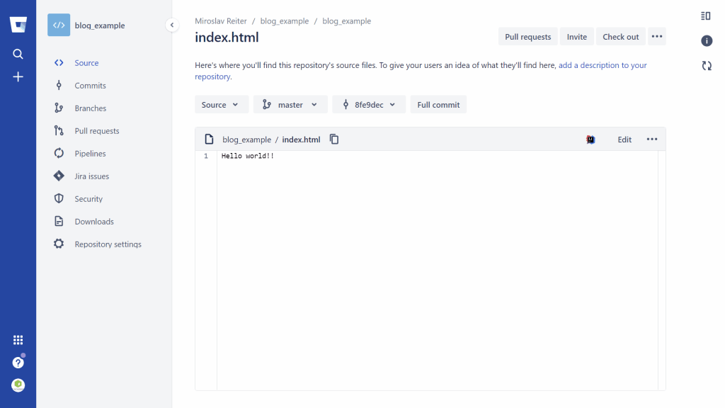 Repozitár bitbucket