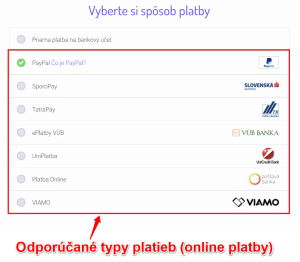 Spôsoby platby za online kurzy