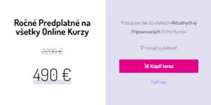 Ročné Predplatné na Všetky Online Kurzy