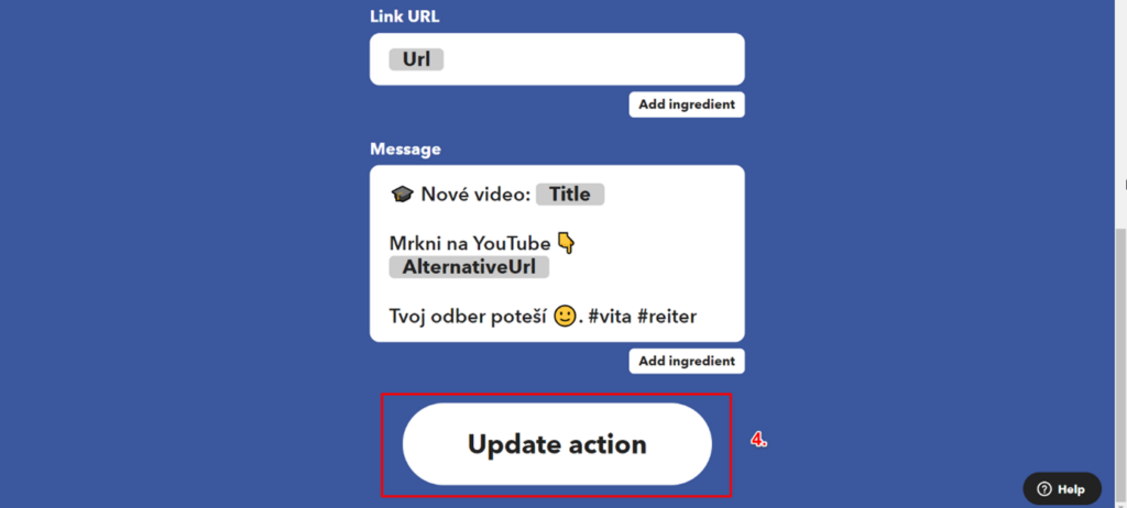 IFTTT 11 Update Action