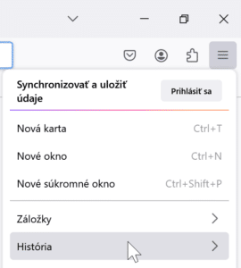 Mozilla Firefox (Vymazať Dáta Prehliadania)