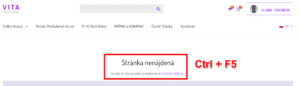 Chyba Stránka Nenájdená (Ctrl + F5 )