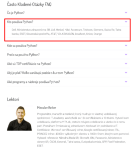 Online Kurz - Často Kladené Otázky FAQ