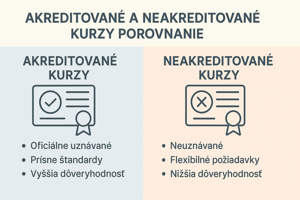 akreditované neakreditované kurzy