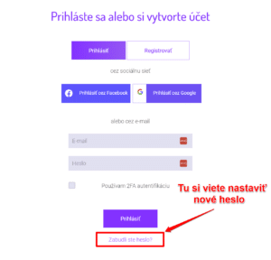 Resetovanie a Nastavenie Nového Hesla