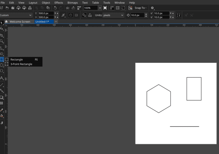 nástroje Rectangle Tool logo CorelDRAW