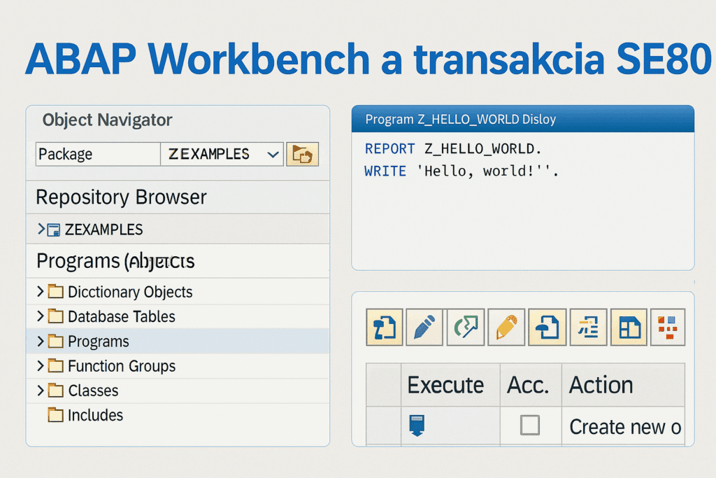 ABAP Workbench a transakcia SE80