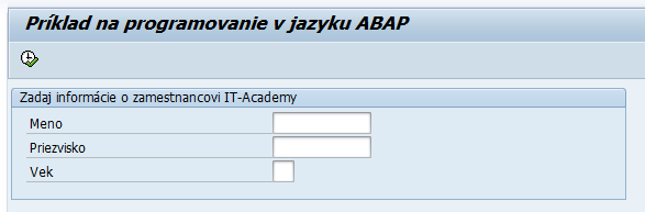 ABAP článok príklad zdrojového kódu ABAP GUI