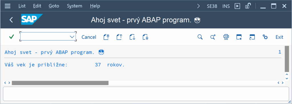 abap program čísla dátum