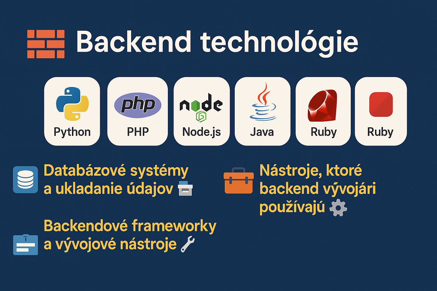backendové technológie