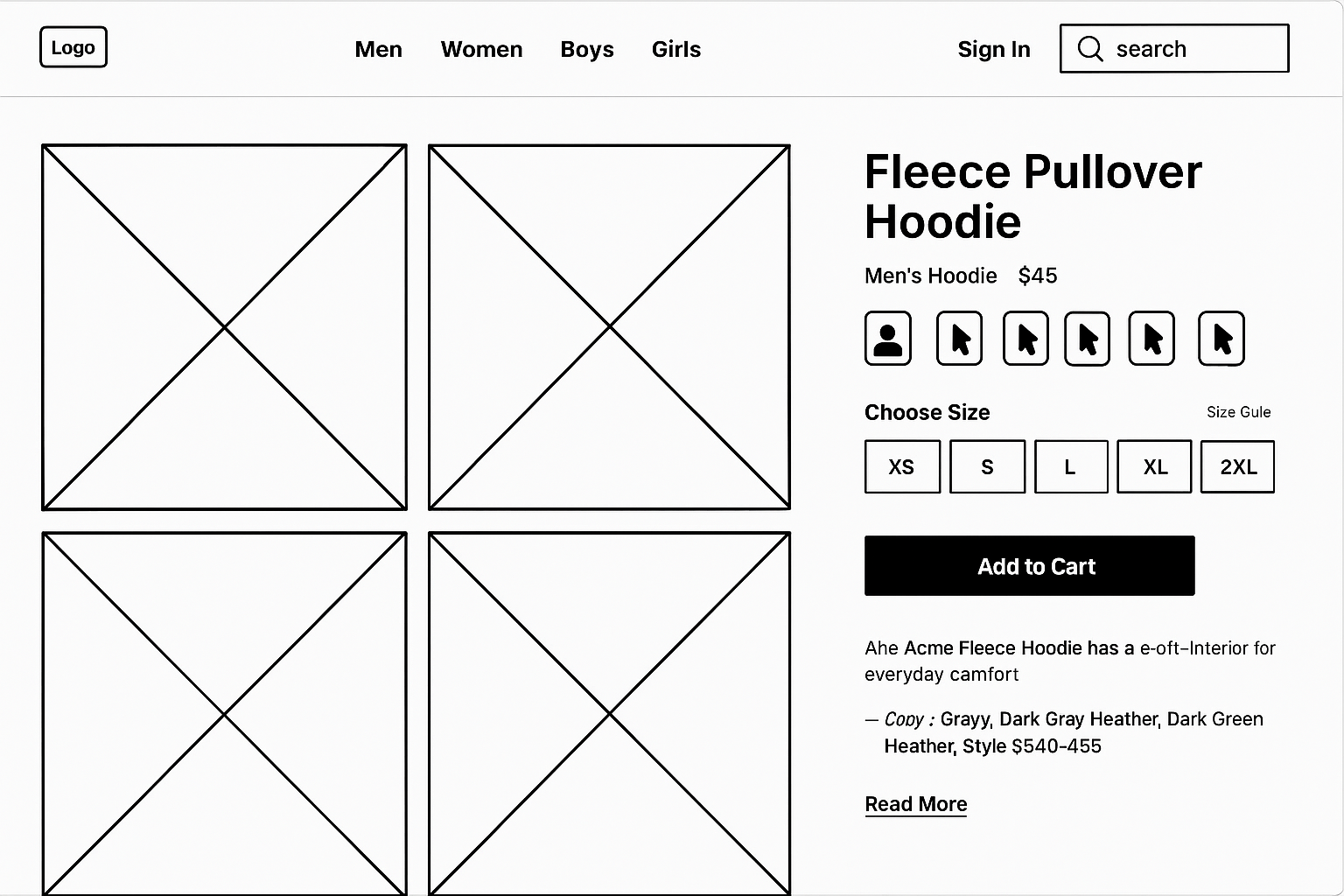 príklad ui ux wireframy vzor balsamiq