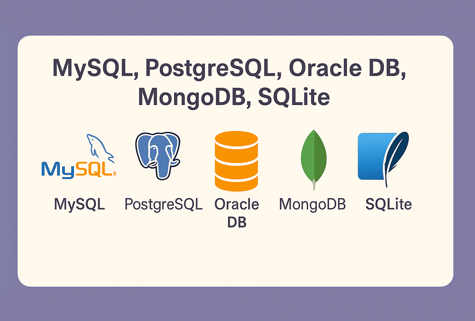 online kurzy mysql postgresql oracledb mongodb sqlite