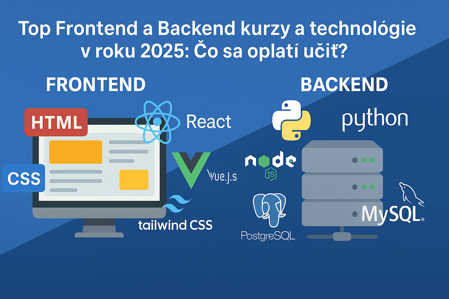 Top Frontend a Backend kurzy a technológie v roku 2025: Čo sa oplatí učiť?