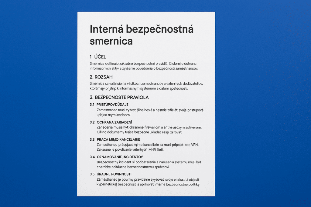 interná bezpečnostná smernica