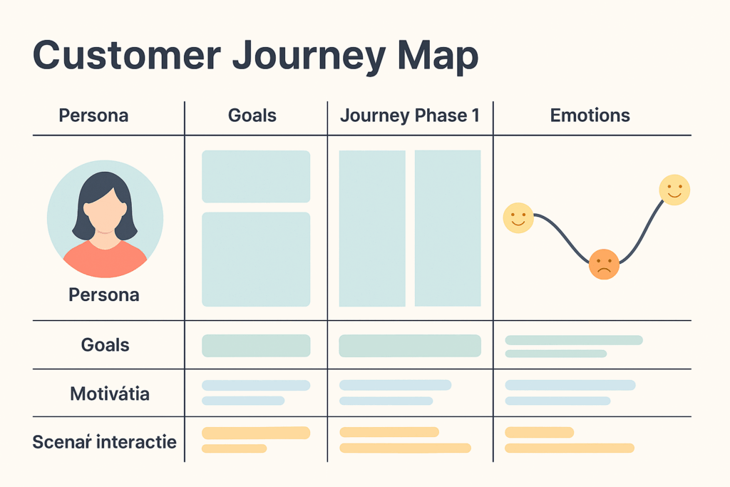UX UI customer journey map mapa zákazníckej cesty