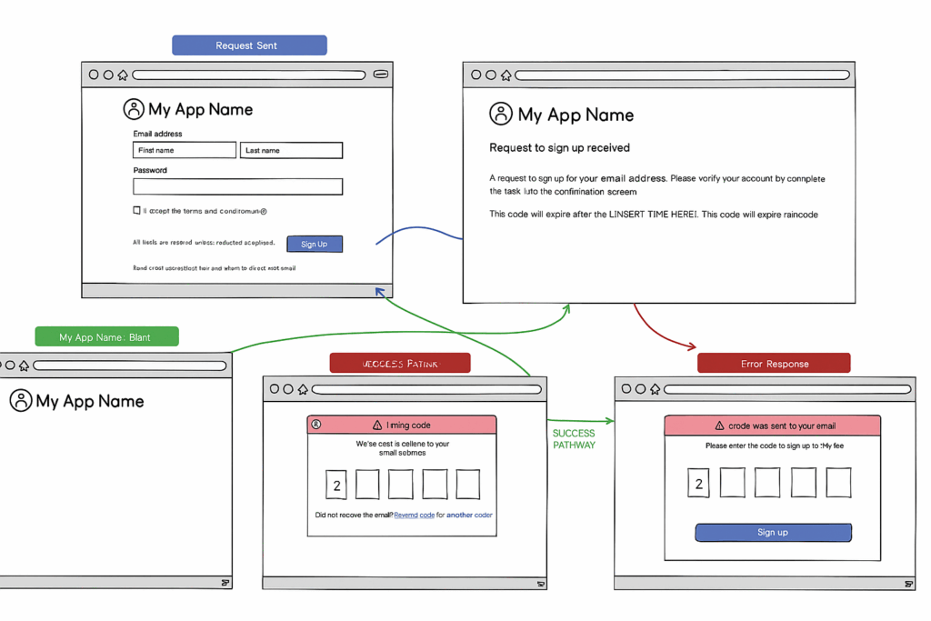 UX UI user flow používateľský tok user flow vzor obrazovky
