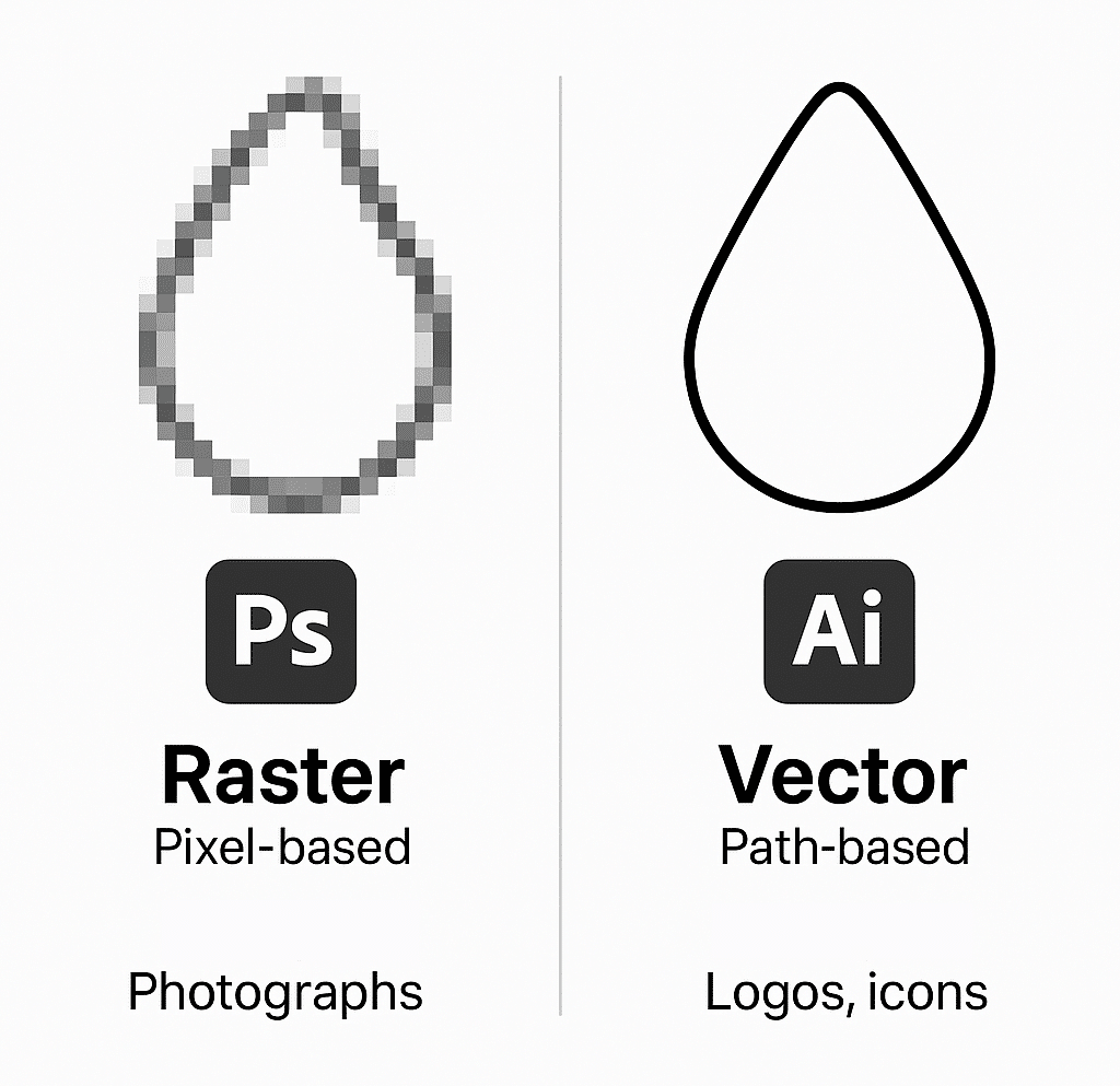 adobe photoshop adobe illustrator raster vektor