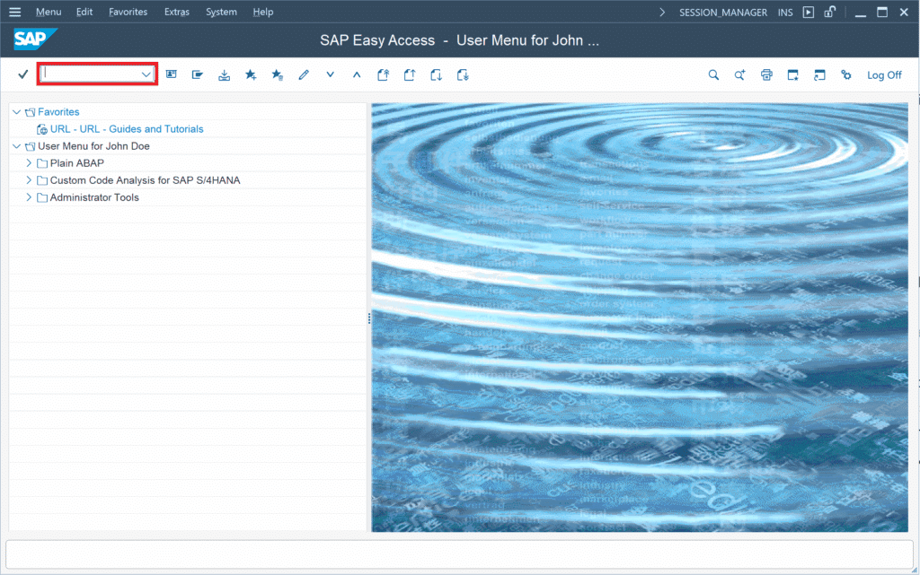 SAP Easy access menu