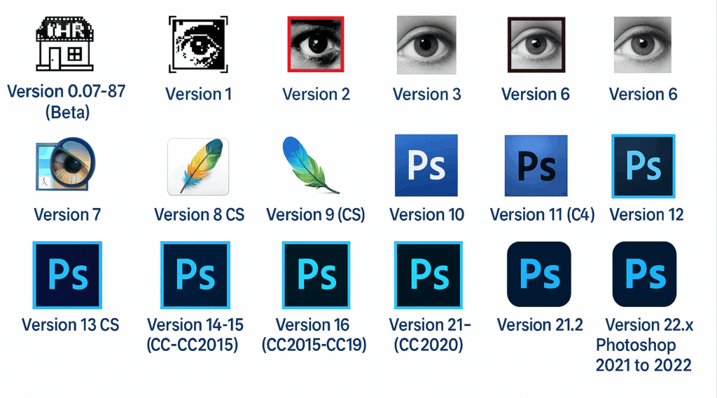 logo Adobe Photoshop logá ikony vývoj a verzie