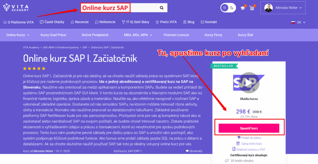 vita spustenie online kurzu ok