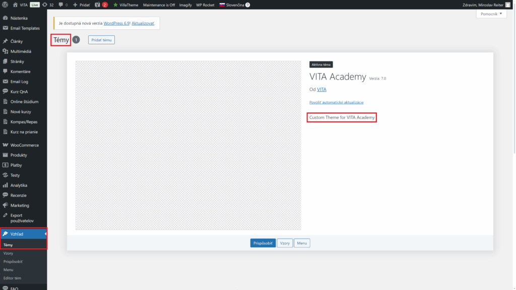wordpress custom theme vlastné téma