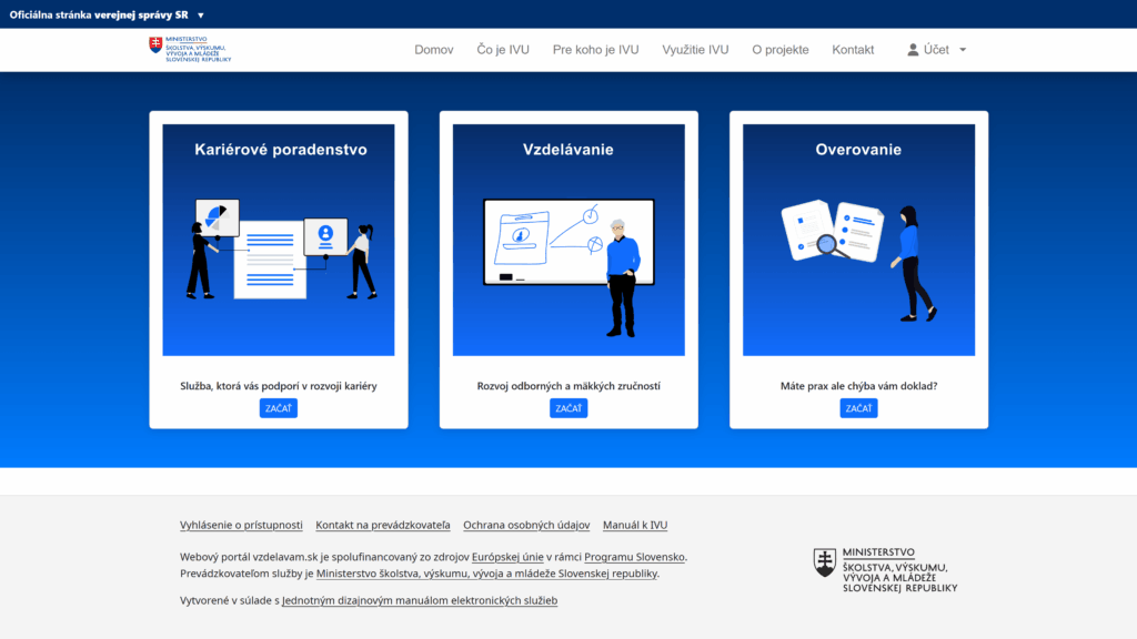 registrácia IVU portál vzdelávam sa ako občan ponuka kurzov kategoria vzdelávanie