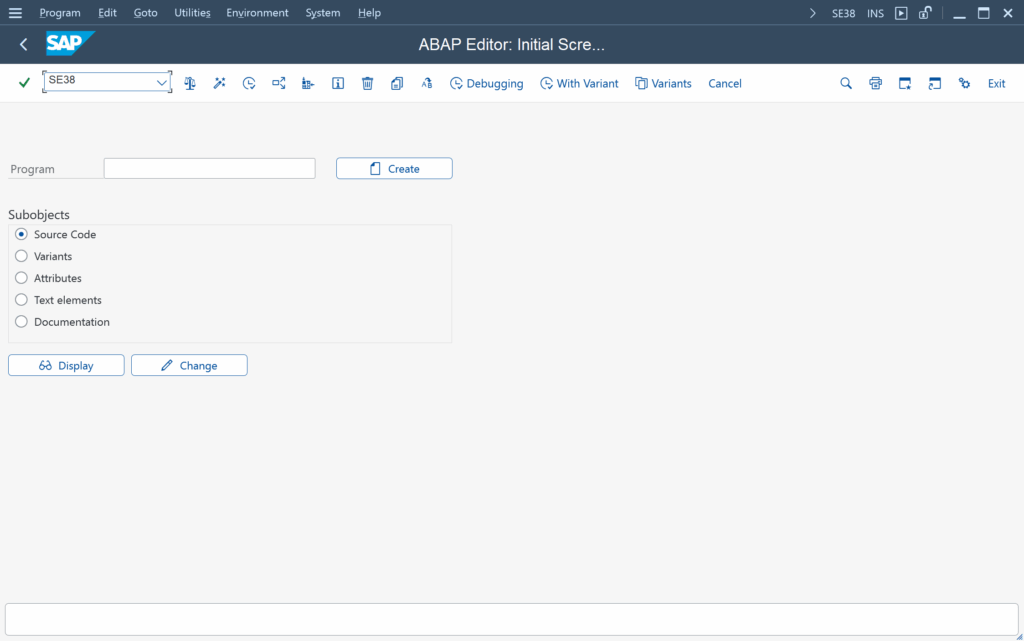 SAP Špecialista a ABAP Editor