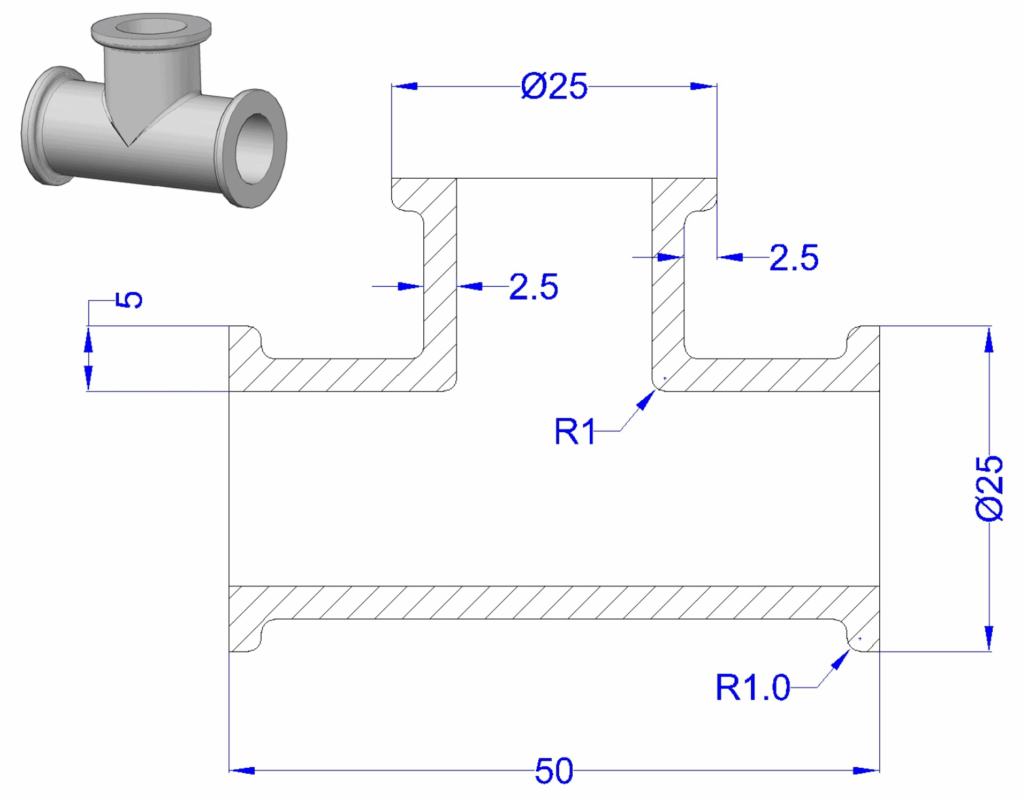 AutoCAD Autodesk príklad inžinierstvo elektrotechnika potrubie koleno