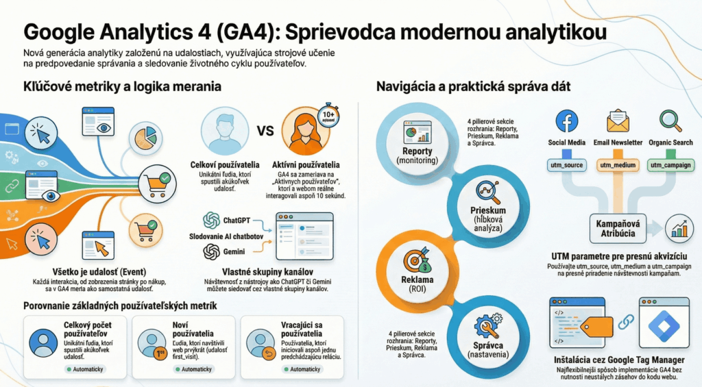 Google Analytics GA4 sprievodca metriky meranie dát a atribúcia kampaní
